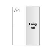 A5 lang (10,5 x 29,7 cm)