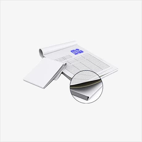 Blocs papier autocopiants, 2 feuillets, avec intercalaire