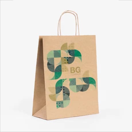 Sacs en papier basiques avec cordon en papier