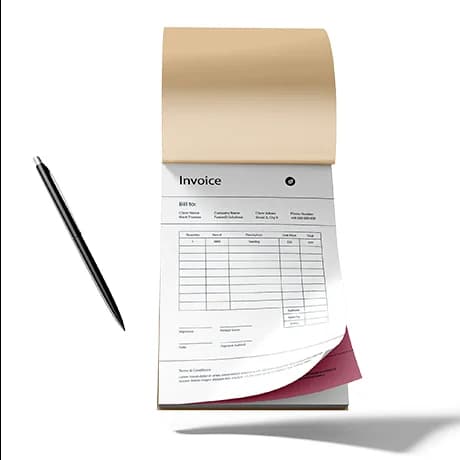 Carnets de reçus autocopiants