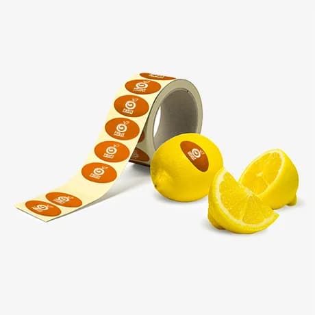 Stickers op rol voor levensmiddelen met veilige en duurzame bedrukking