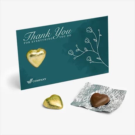 Cartes de vœux avec chocolat Lindt