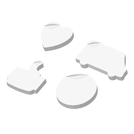 Bloc-notes adhésifs avec formes spéciales