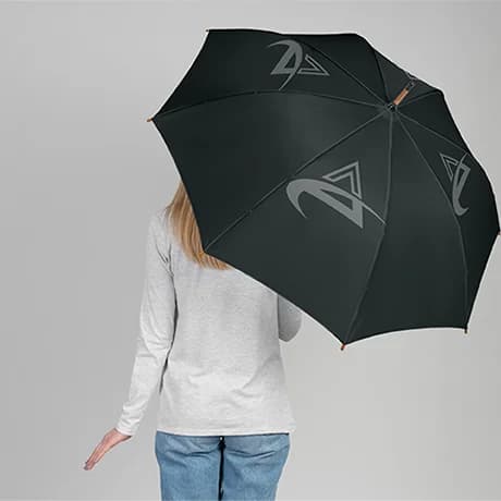 Parapluies avec poignée en bois
