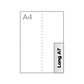 Lang A7-formaat (5,2 x 14,8 cm)