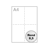 Rond 9,5 cm