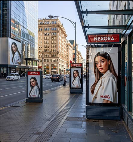 Stedelijke reclamepanelen in zones met hoge zichtbaarheid - Geoptimaliseerd strategisch netwerk